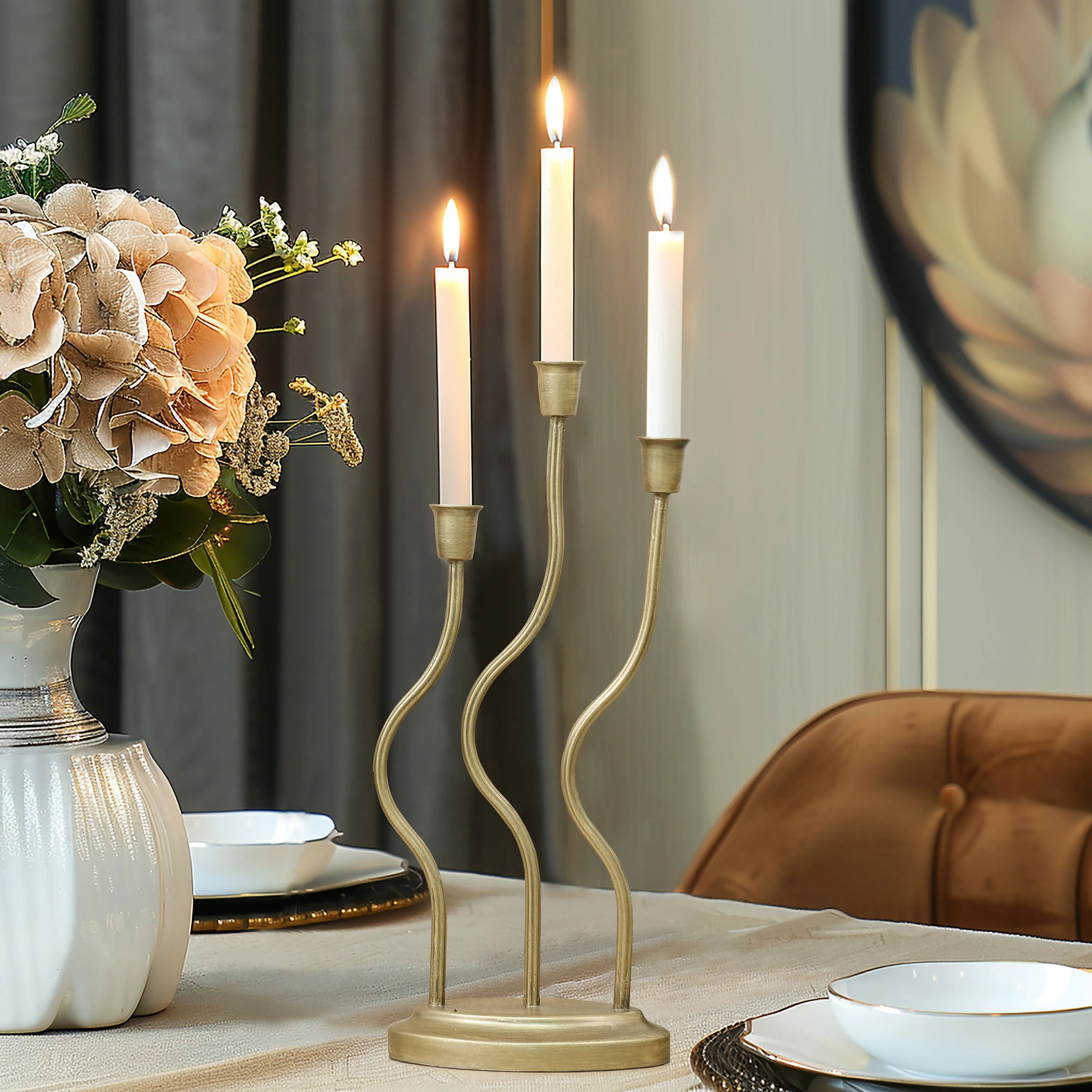 Gold Candle Holder - Image 2