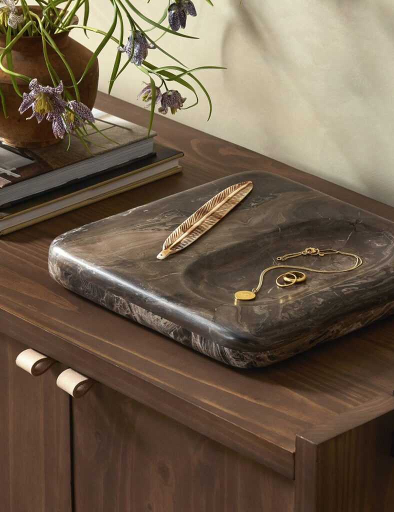 Brown Stone Decorative Display Tray