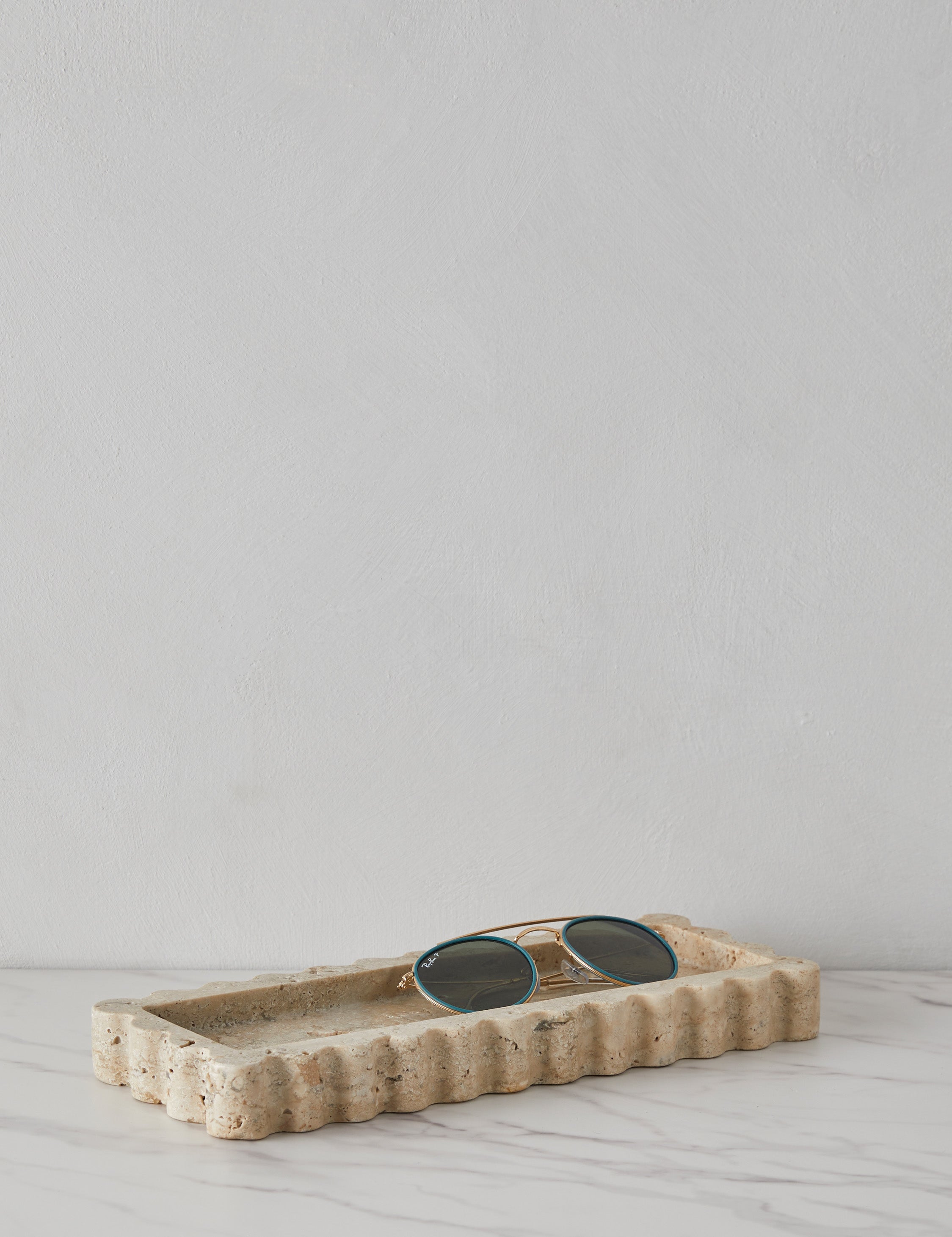Scalloped Stone Decorative Display Tray - Image 6