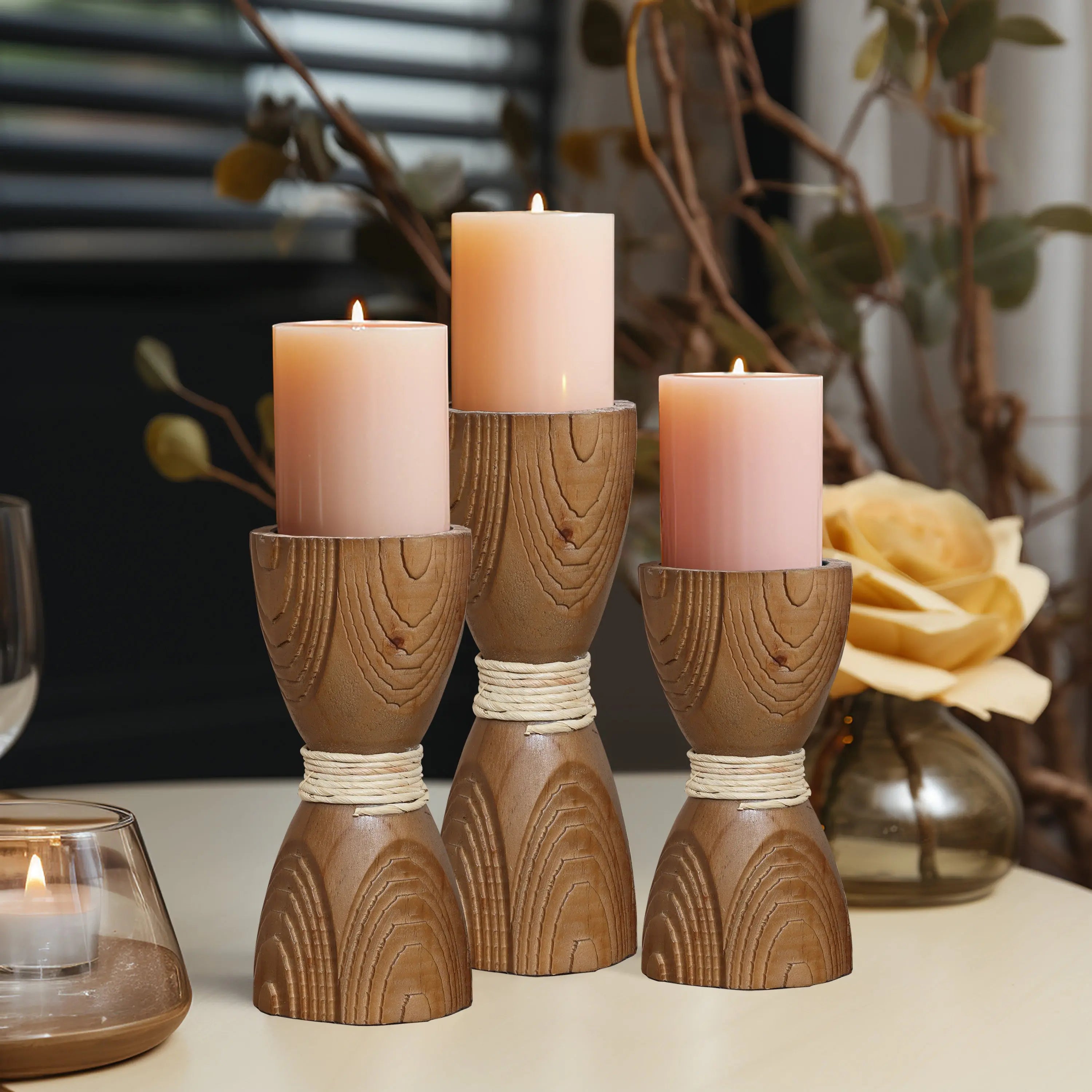 Wood Candle Holder - Image 4