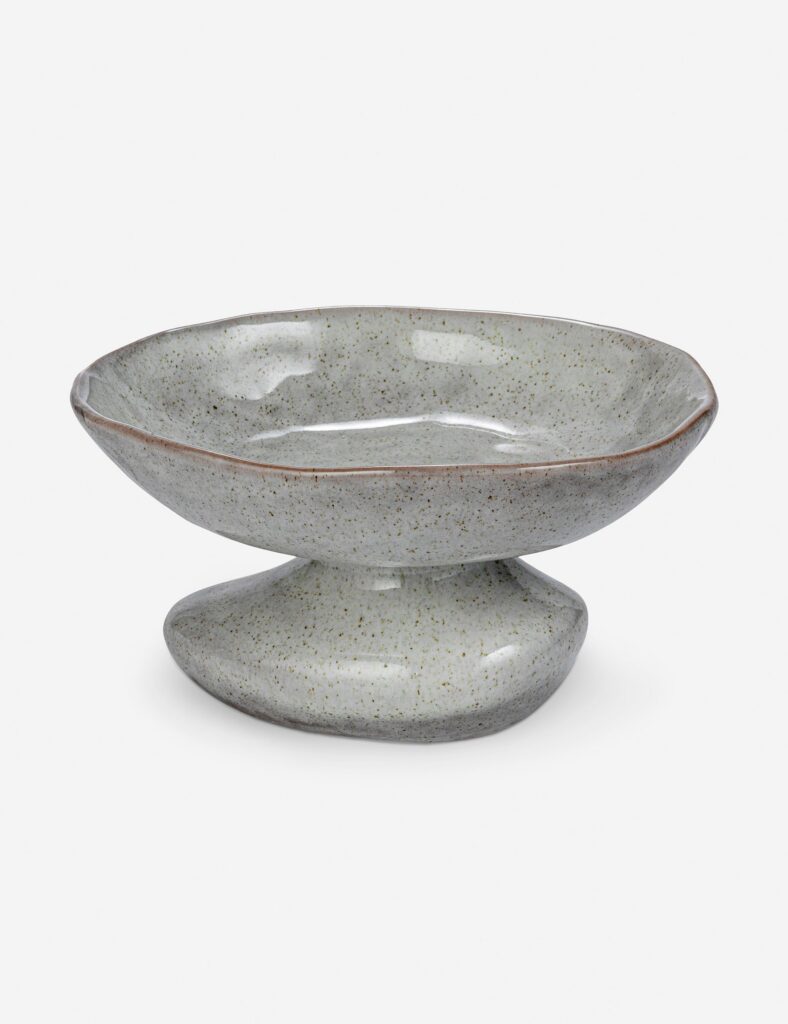 Gray Organic Decorative Accent Bowl