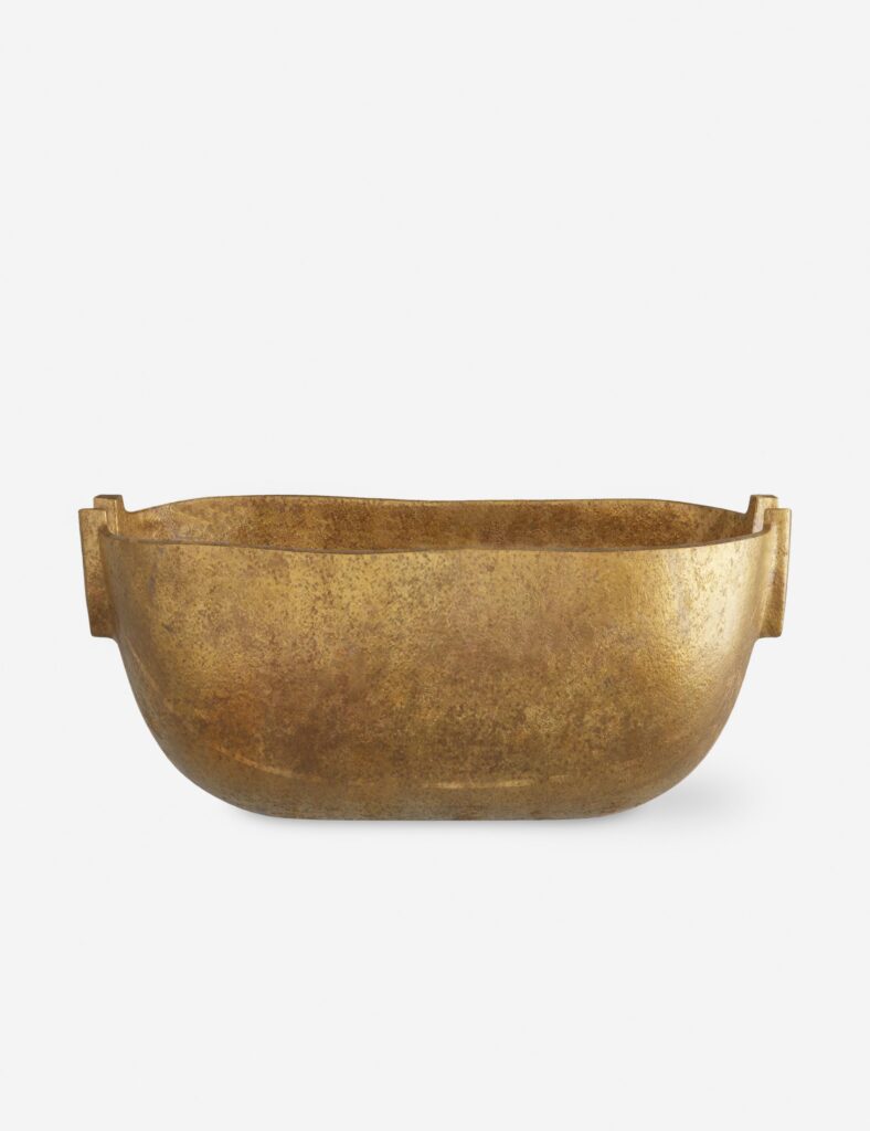 Gold Organic Decorative Accent Bowl