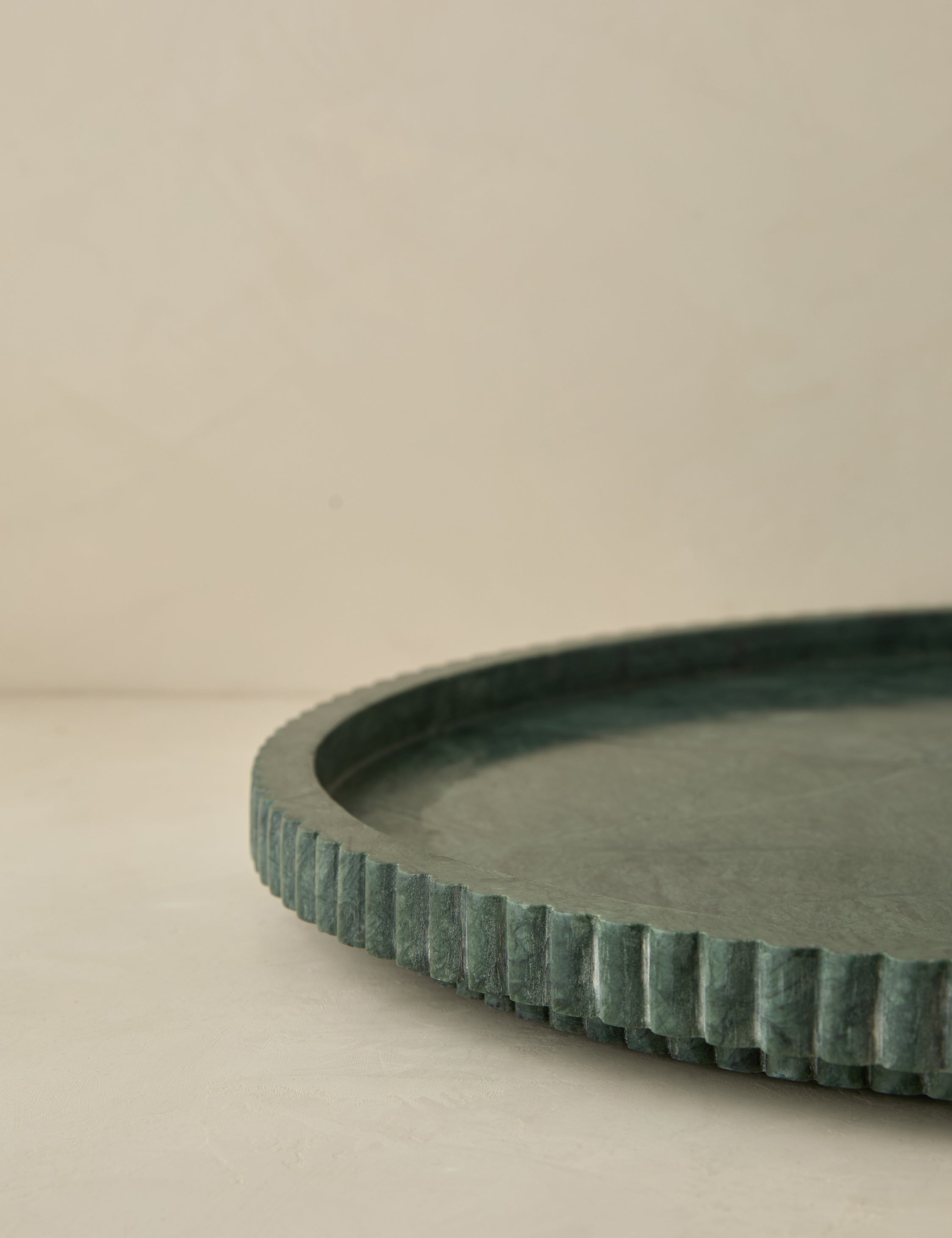 Green Fluted Marble Decorative Display Tray - Image 4