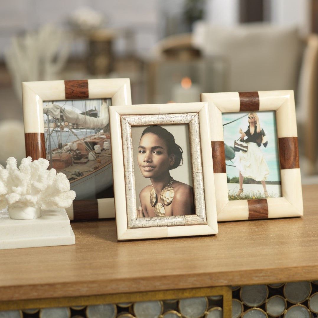 White Bone Decorative Photo Frame - Image 2