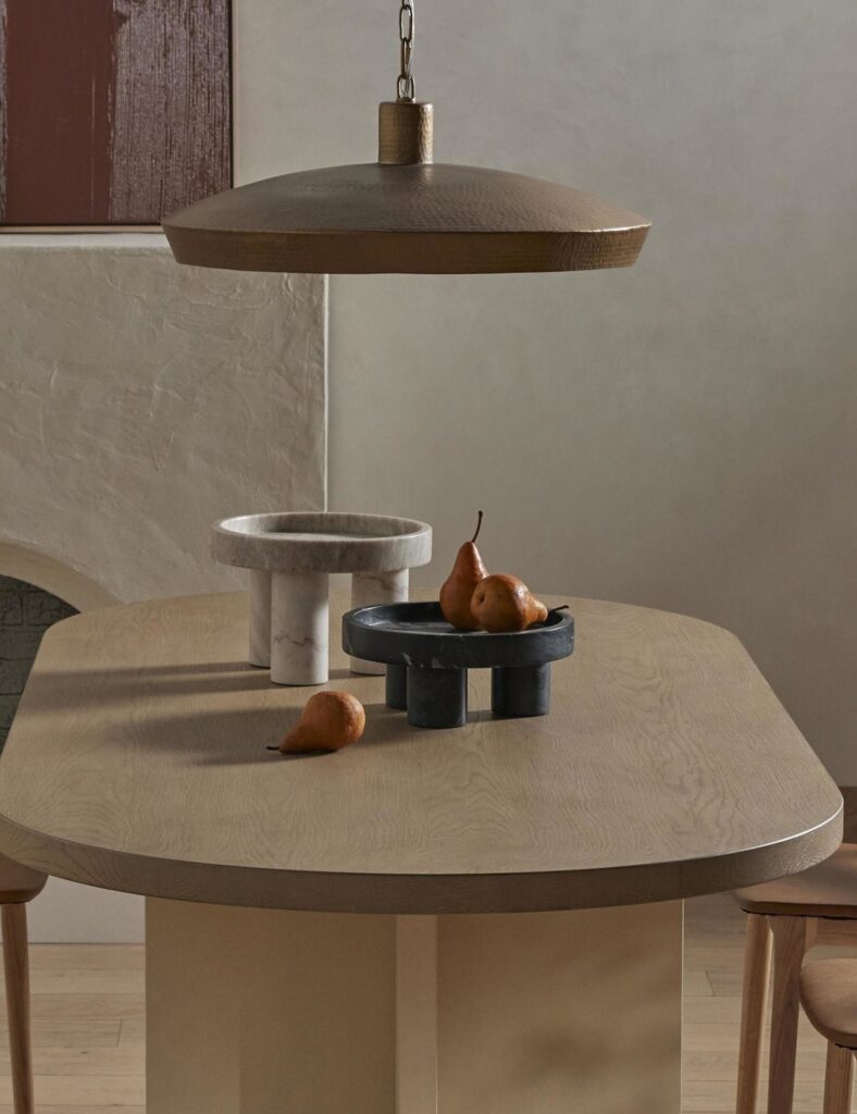Sculptural Marble Decorative Accent Bowl