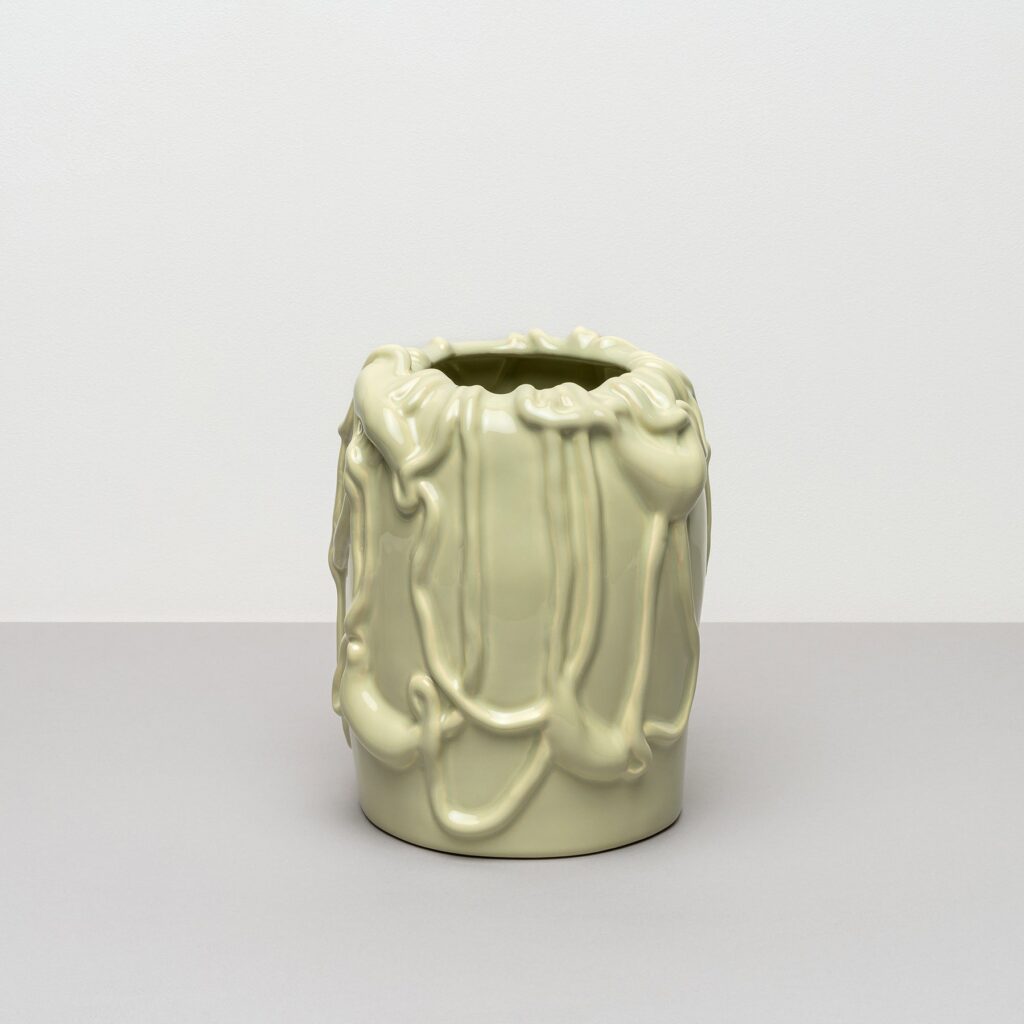 Green Decorative Form Vase