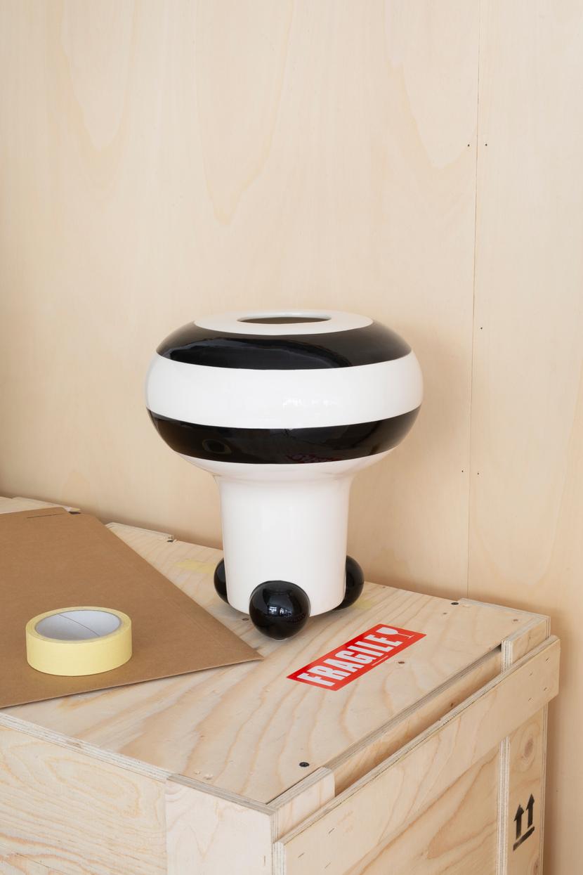 Black Decorative Form Vase - Image 2