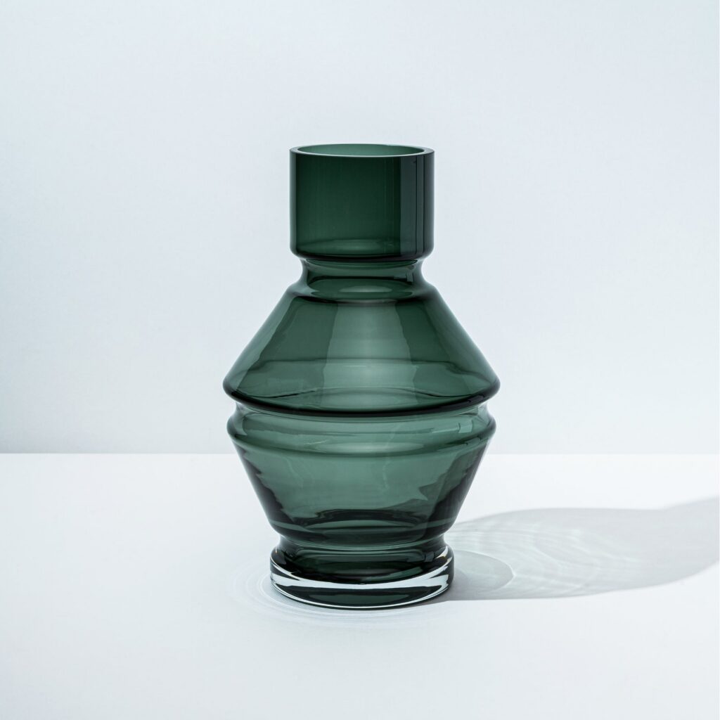 Gray Glass Form Vase
