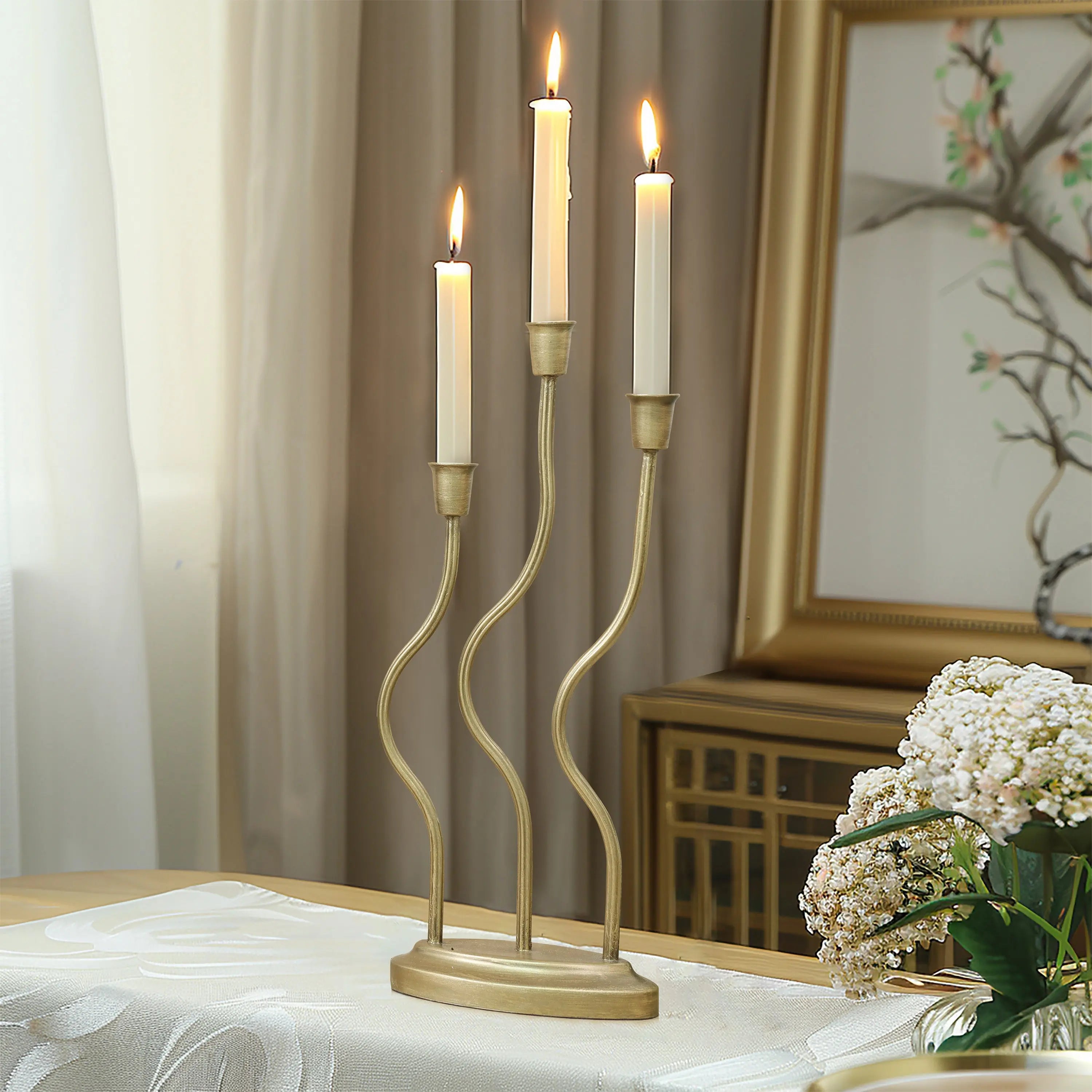 Gold Candle Holder - Image 3