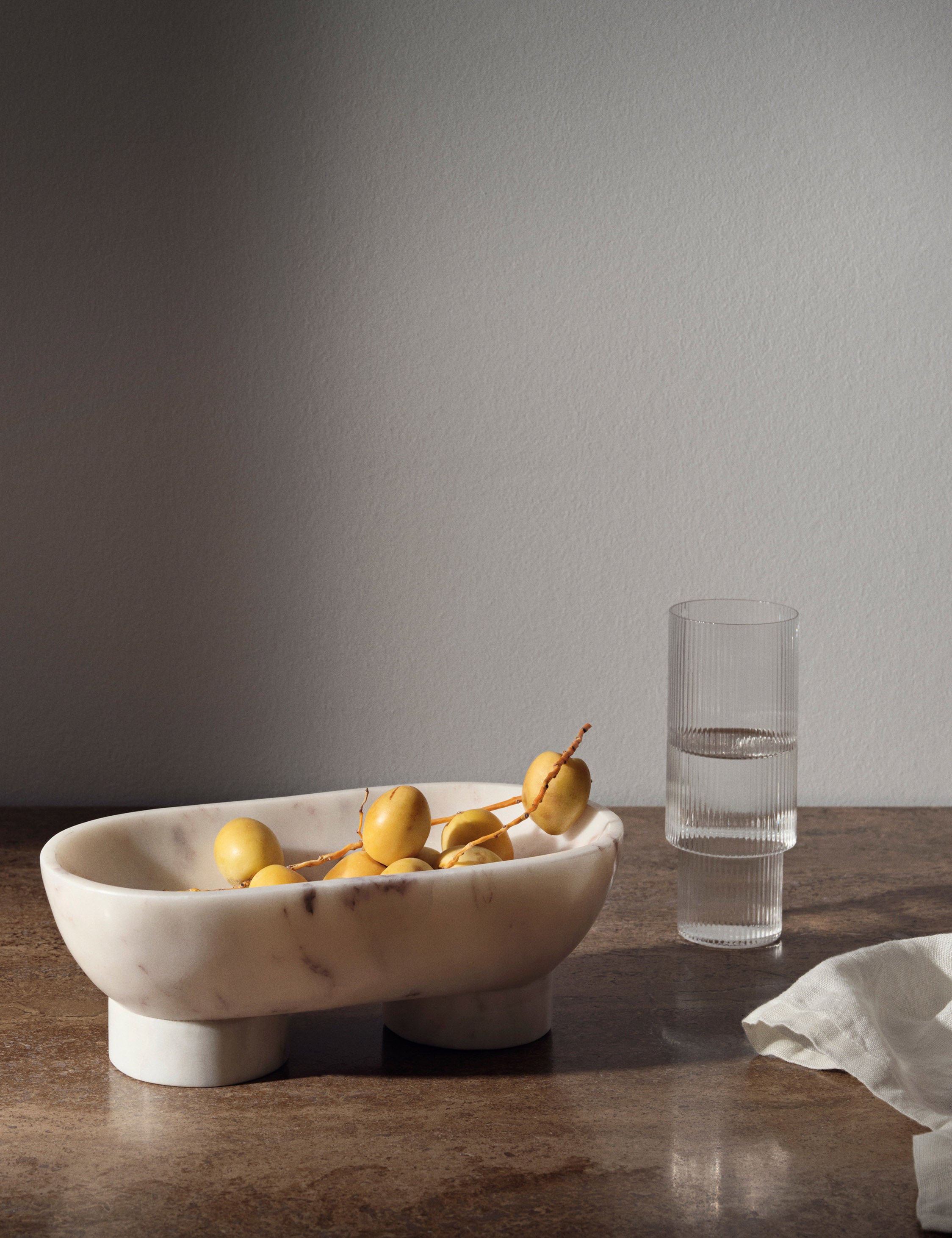 White Stone Decorative Accent Bowl