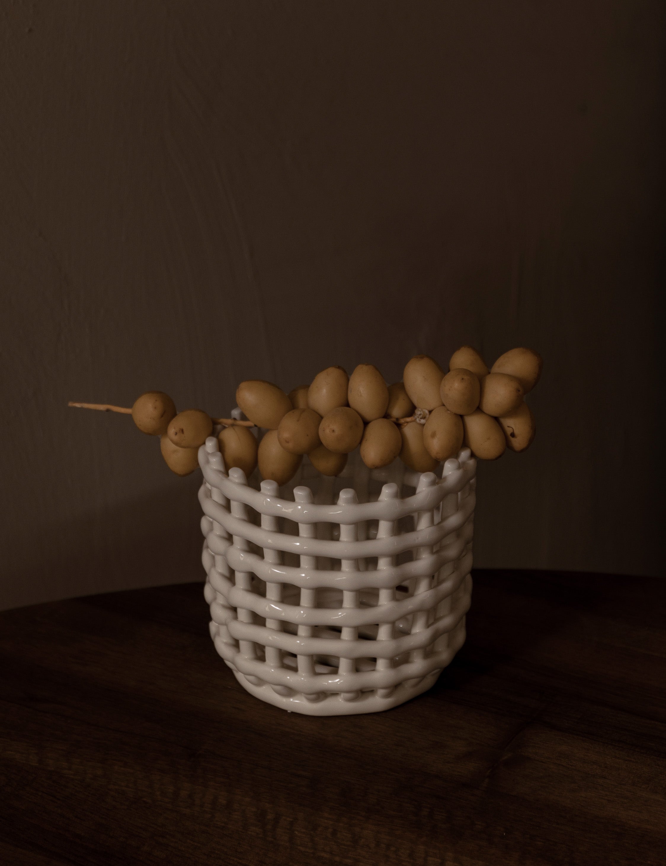 White Ceramic Decorative Accent Bowl - Image 5