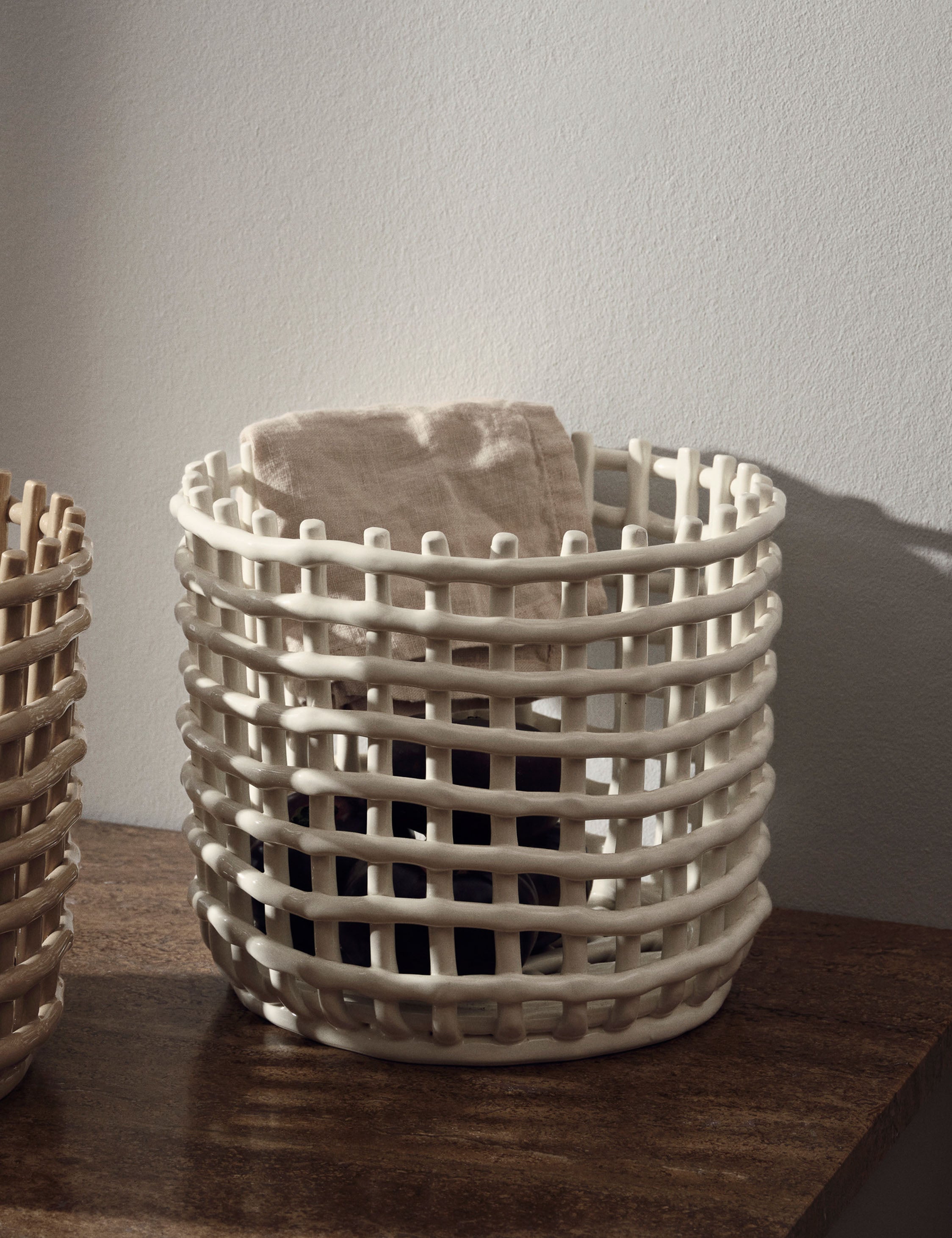 White Ceramic Decorative Accent Bowl